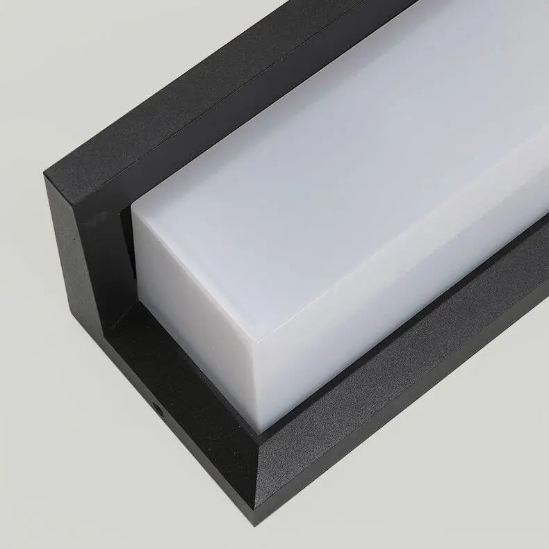 Modern Rectangular LED Sensor Outdoor Waterproof Wall Sconce Lamp Cuvalon