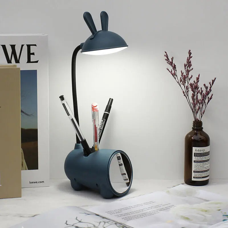 Cartoon Creative Rabbit LED Touch USB Pen Holder Desk Lamp Cuvalon