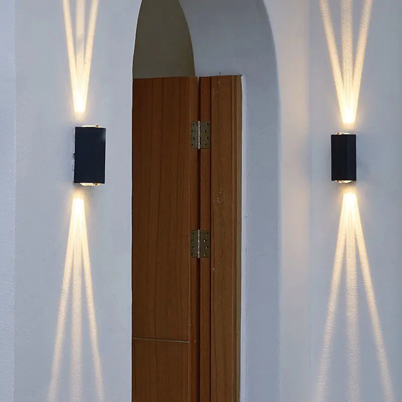 Modern Rectangular LED Outdoor Wall Sconce Lamp Cuvalon