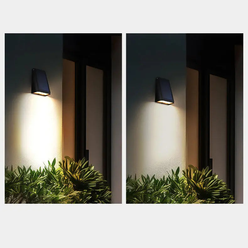 Modern Minimalist Solar Rectangular Trapezoidal ABS PC LED Wall Sconce Lamp For Garden Cuvalon