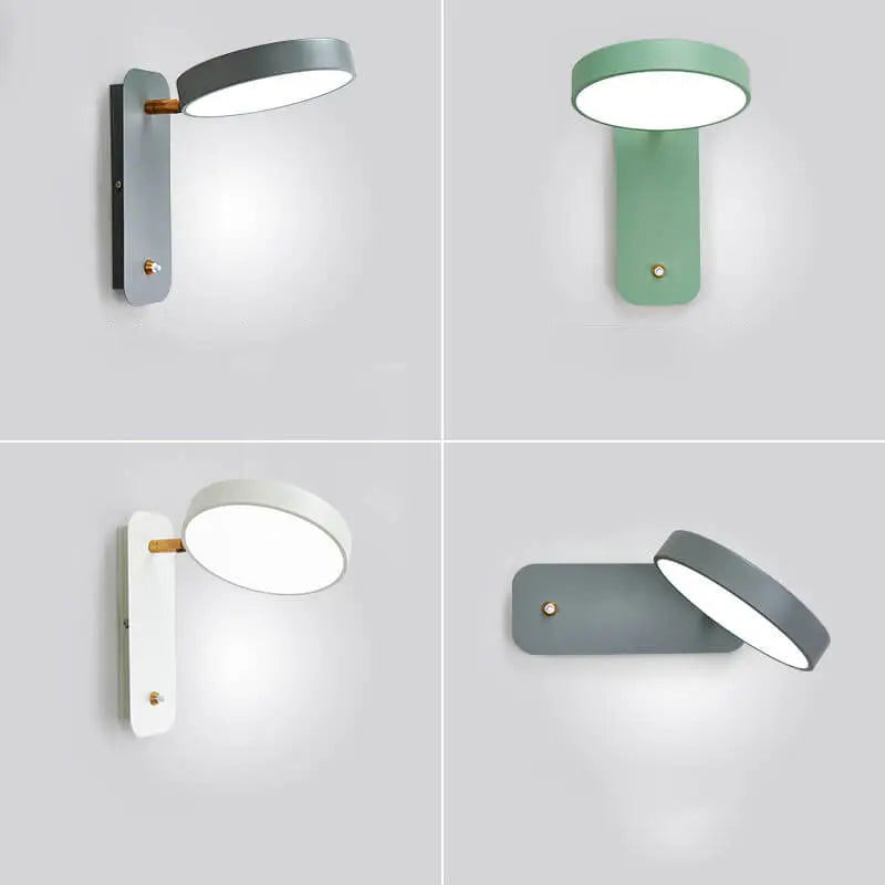 Nordic Simple Round Rotatable Switch LED Reading Wall Sconce Lamp Cuvalon