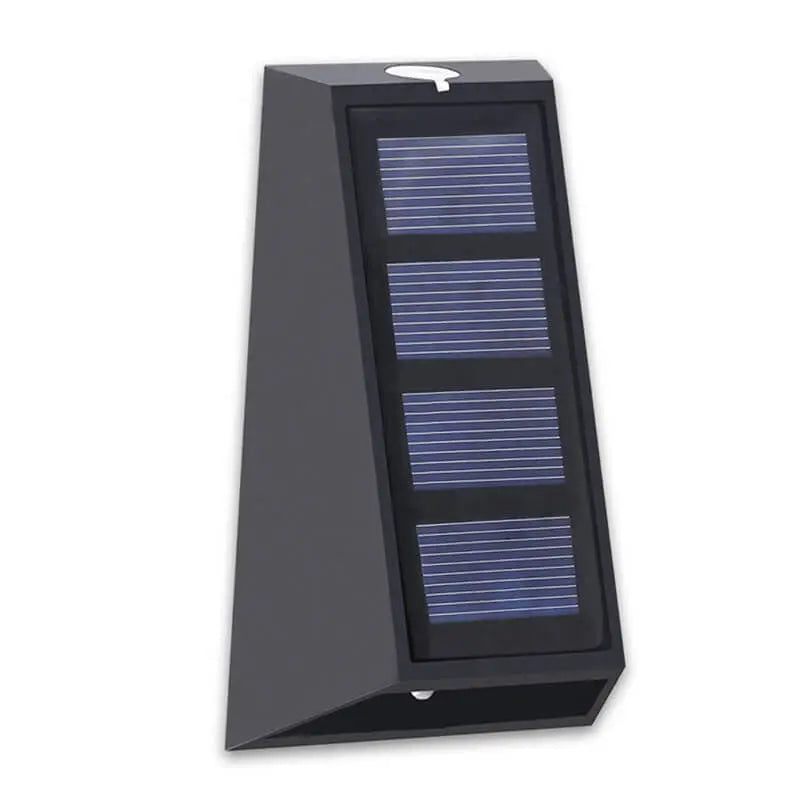 Solar Simple Trapezoid Outdoor RGB Patio LED Wall Sconce Lamp Cuvalon