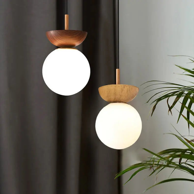 Modern Minimalist Glass Iron Orb 1-Light Semi-Flush Mount Light/Pendant Light for Living Room Cuvalon