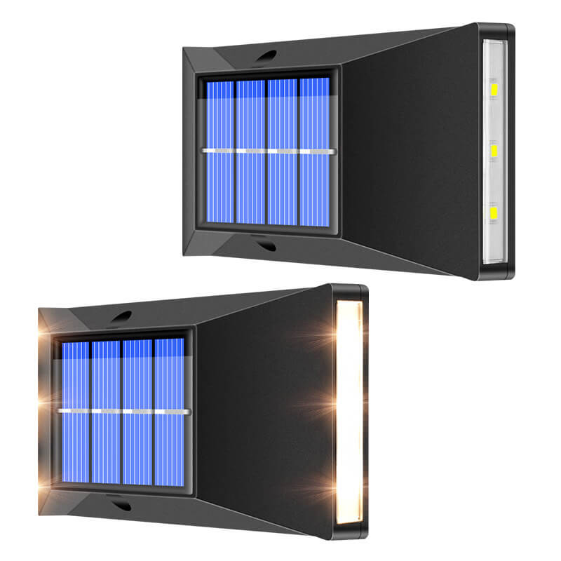 Simple Solar Waterproof Up and Down Lighted LED Wall Sconce Lamp Cuvalon