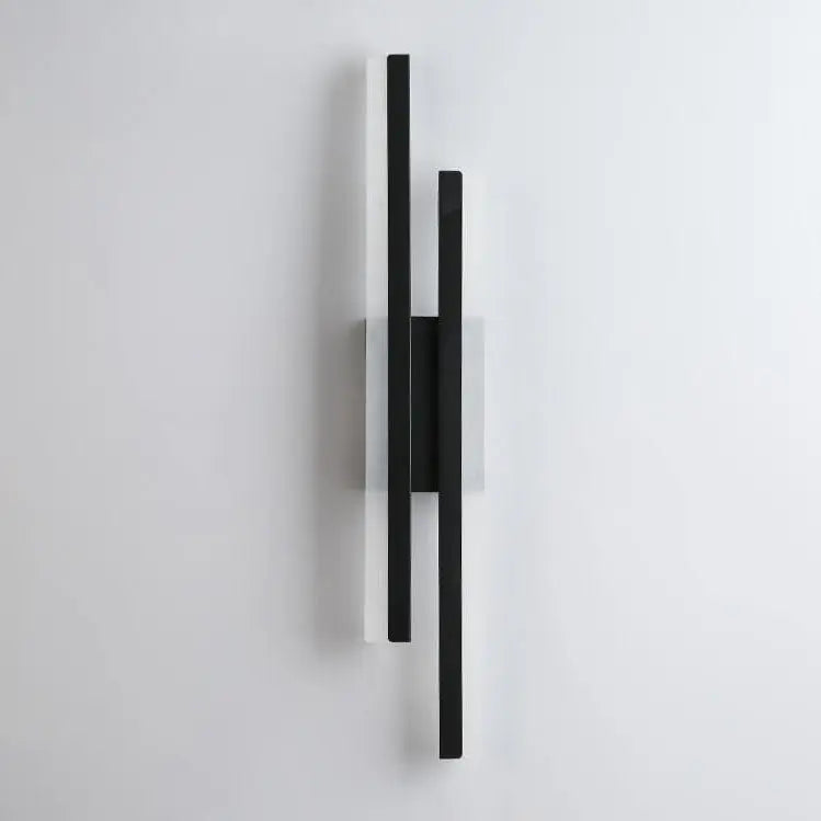 Modern Minimalist Lines Iron Acrylic LED Wall Sconce Lamp Cuvalon
