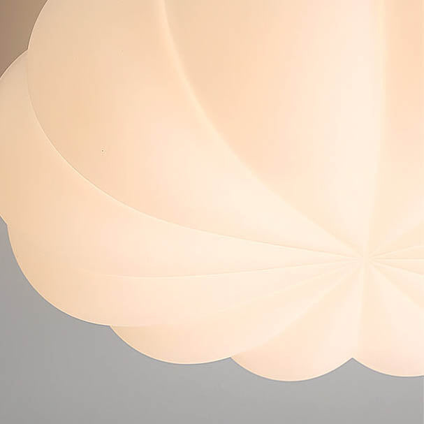 Contemporary Nordic PE Shade Kid's Flowers LED Flush Mount Ceiling Light For Bedroom Cuvalon