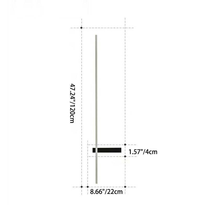 Modern Minimalist Waterproof One Word Long Iron Acrylic LED Outdoor Wall Sconce Lamp For Garden Cuvalon