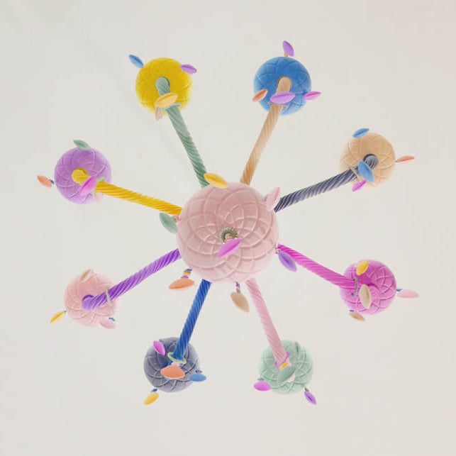 Modern Children's Princess Macaroon Candelabra Crystal Glass 5/6/8/10/12/15 Light Chandelier Cuvalon