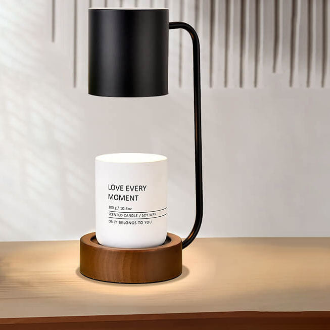 Japanese Minimalist Wood Timing Dimming 1-Light Melting Wax Table Lamp Cuvalon