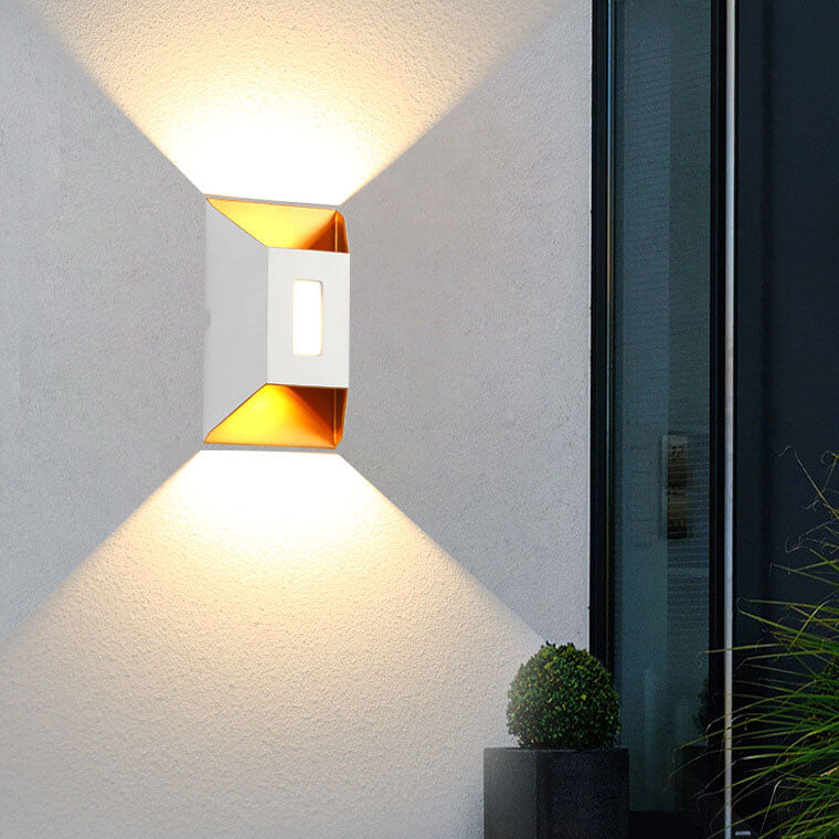 Modern Aluminum Lens Outdoor Waterproof Patio LED Wall Sconce Lamp Cuvalon