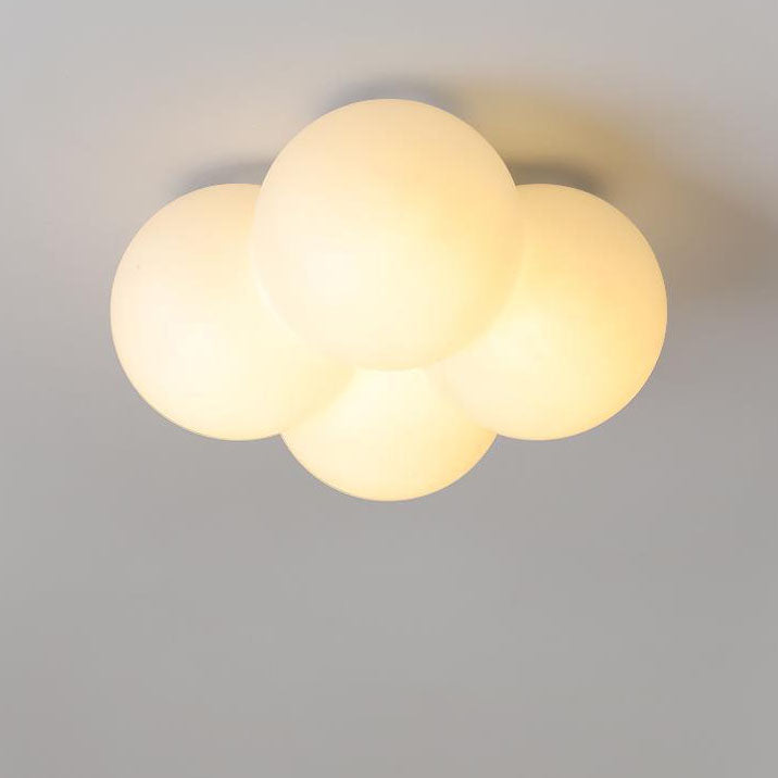 Modern Minimalist Flower Bubble LED Kids Flush Mount Ceiling Light Cuvalon