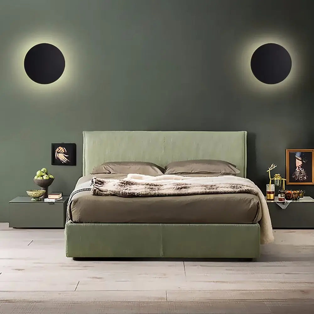 Modern Minimalist Colorful Round Iron LED Wall Sconce Lamp Cuvalon