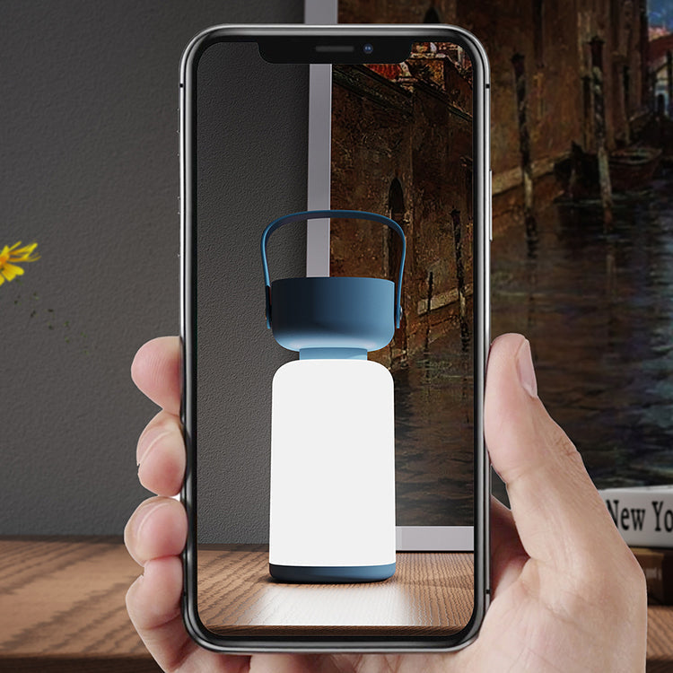 Modern Simplicity Waterproof Portable Plastic ABS Cylinder LED Table Lamp Outdoor Light For Outdoor Patio Cuvalon