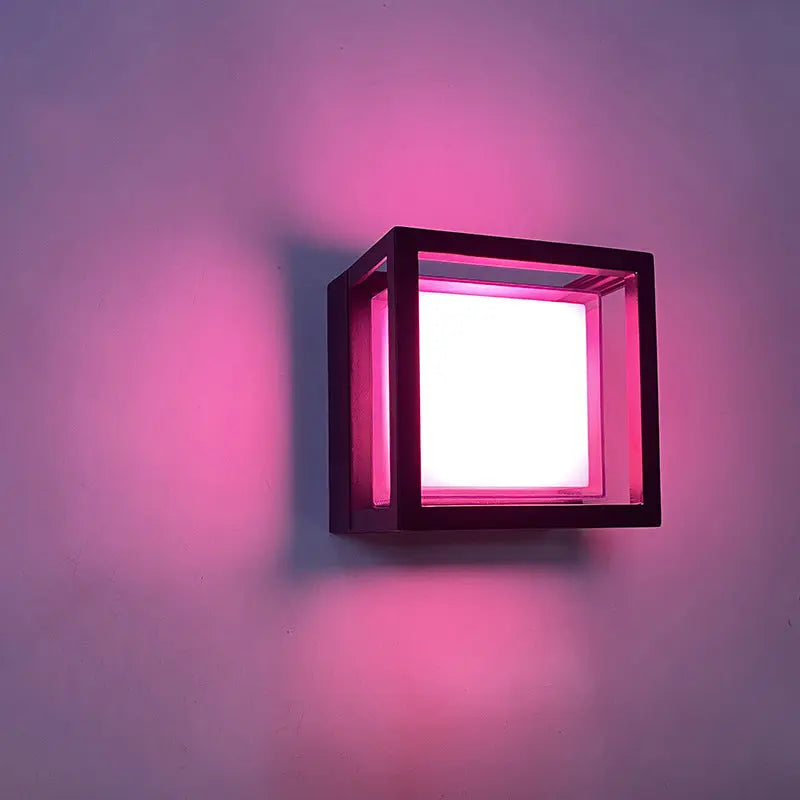 Modern Minimalist Waterproof Square Aluminum Acrylic LED Outdoor Wall Sconce Lamp For Garden Cuvalon