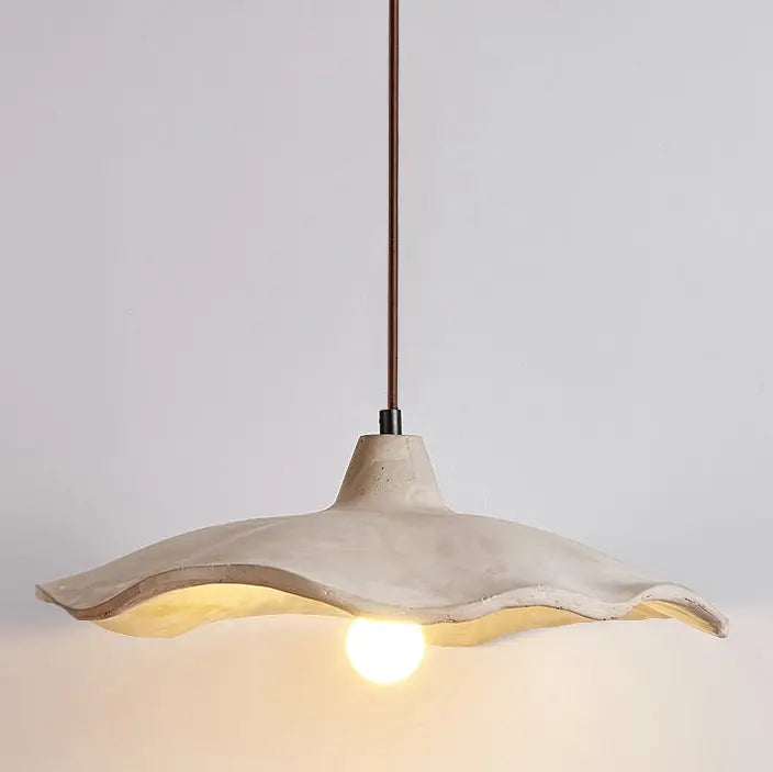 Japanese Vintage Flower Shape Lampshade Cement 1/2/3-Light Island Light Chandelier Cuvalon