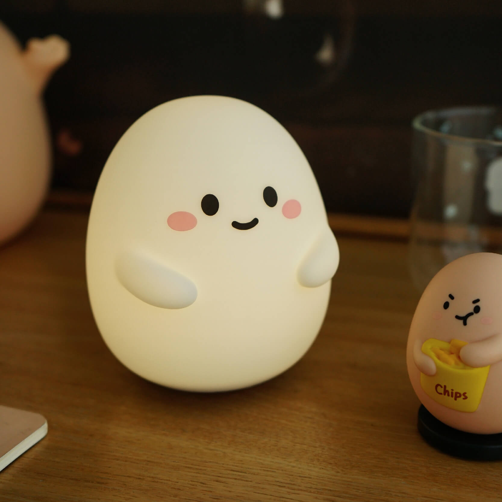 Creative Cartoon Egg Silicone USB LED Kids Night Light Table Lamp Cuvalon