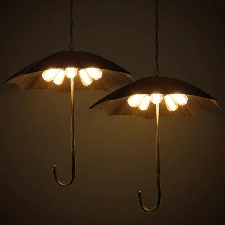 Retro Industrial 5-Light Umbrella Chandeliers Cuvalon