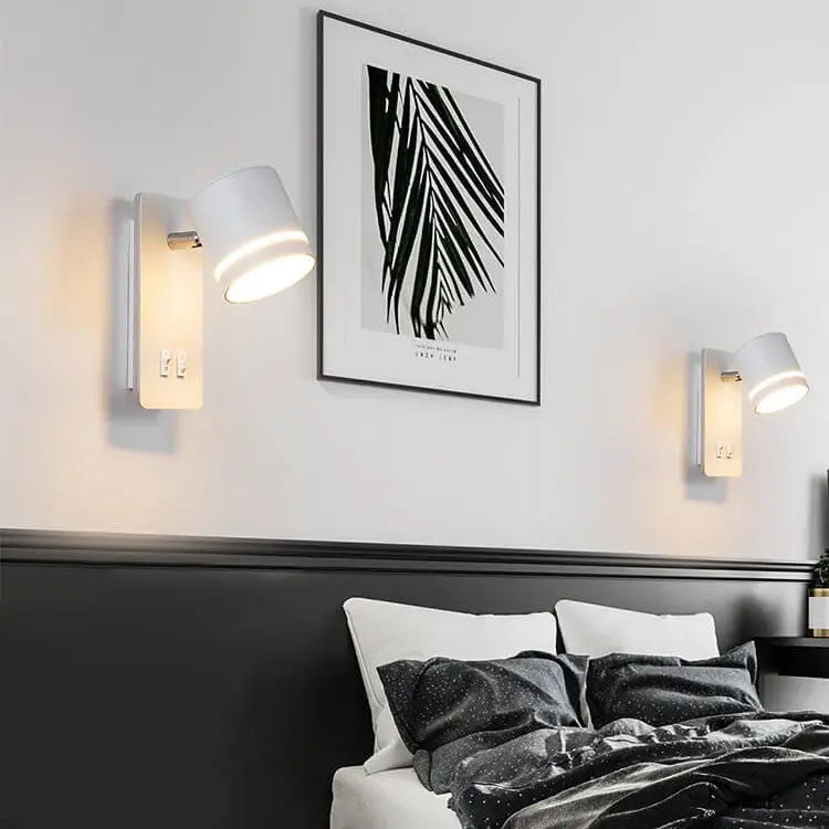 Nordic Minimalist Square Spotlight Rotatable LED Reading Wall Sconce Lamp Cuvalon