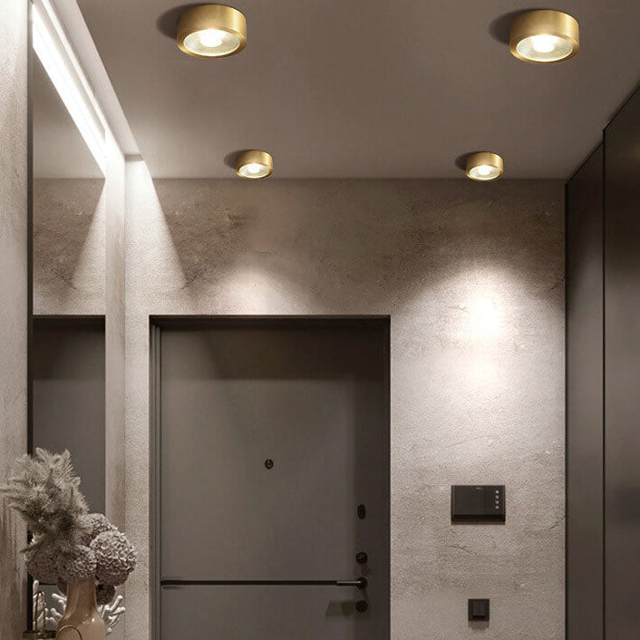 Nordic Light Luxury All Copper Ultra-thin LED Flush Mount Light Cuvalon