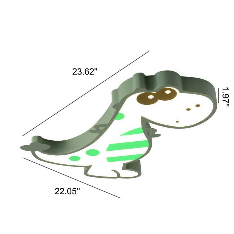 Cartoon Creative Dinosaur LED Flush Mount Ceiling Light Cuvalon