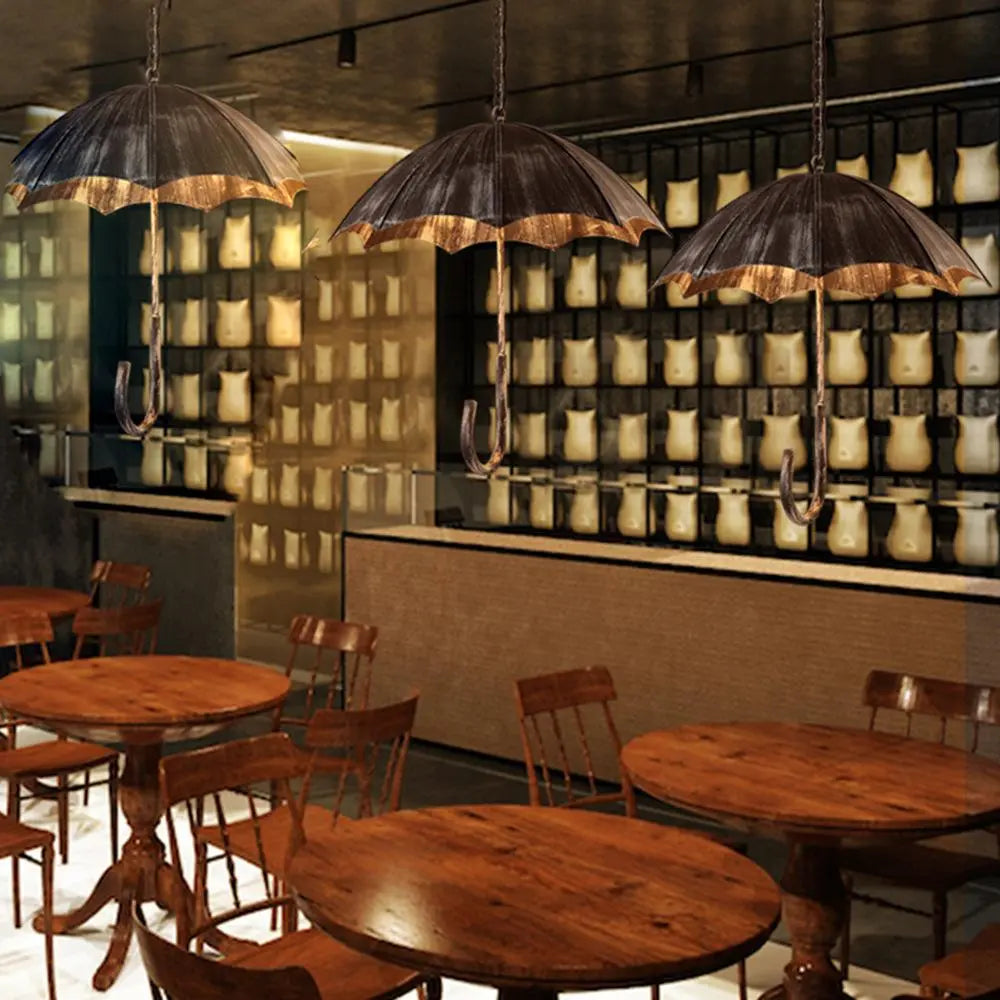 Retro Industrial 5-Light Umbrella Chandeliers Cuvalon