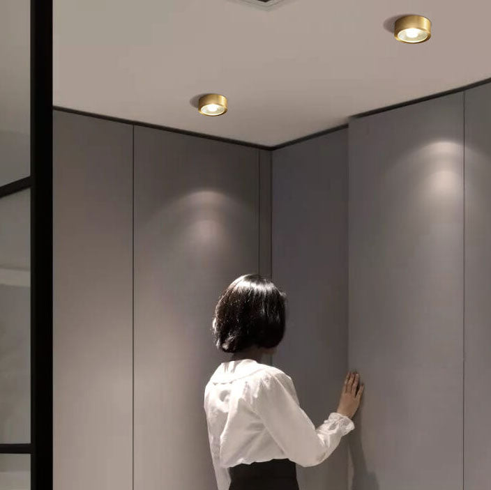 Nordic Light Luxury All Copper Ultra-thin LED Flush Mount Light Cuvalon