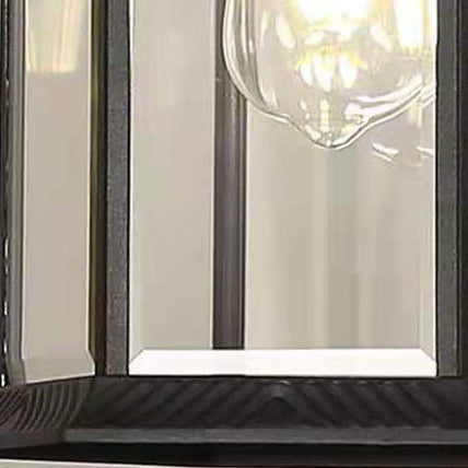 Modern Minimalist Hexagonal Column Aluminum Glass 1-Light Outdoor Pendant Light For Garden Cuvalon