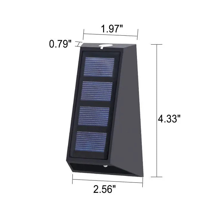 Solar Simple Trapezoid Outdoor RGB Patio LED Wall Sconce Lamp Cuvalon