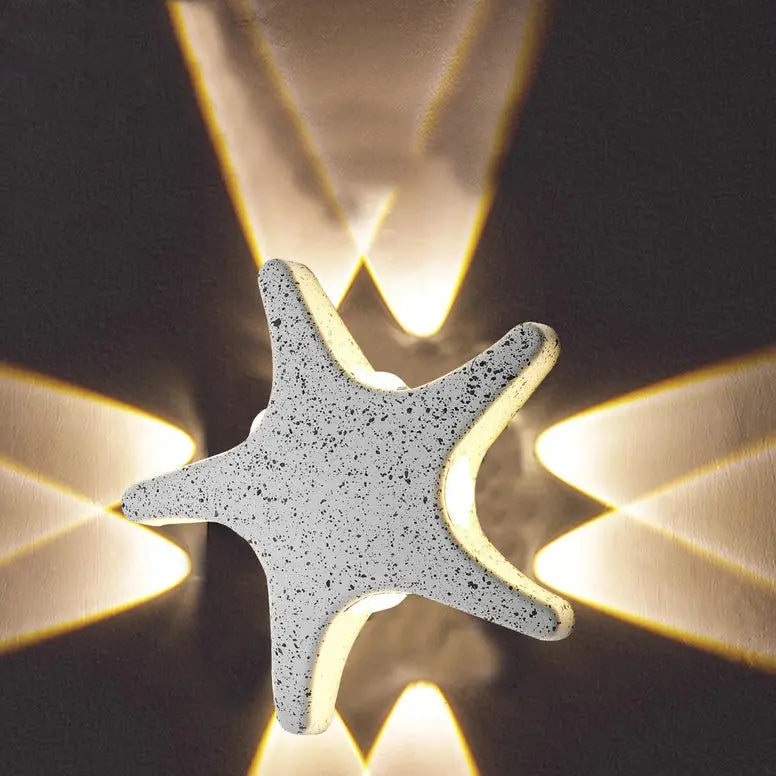 Contemporary Simplicity Aluminum Starfish Design LED Waterproof Wall Sconce Lamp For Outdoor Patio Cuvalon