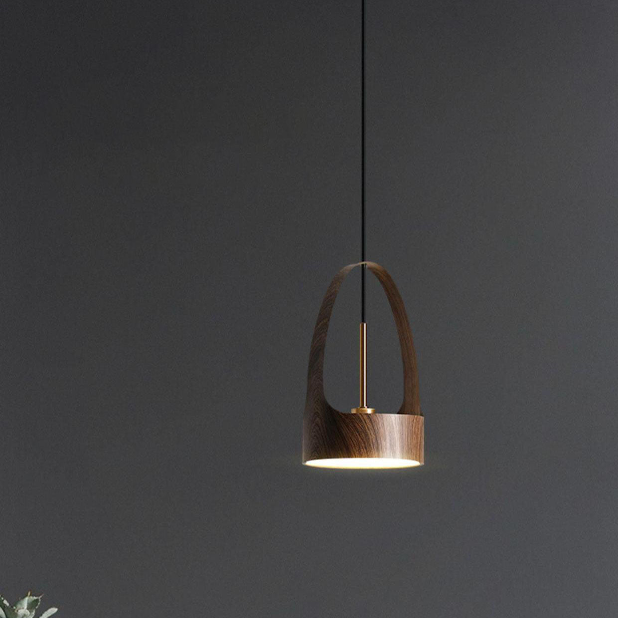 Contemporary Scandinavian Round Iron Acrylic LED Pendant Light For Bedroom Cuvalon