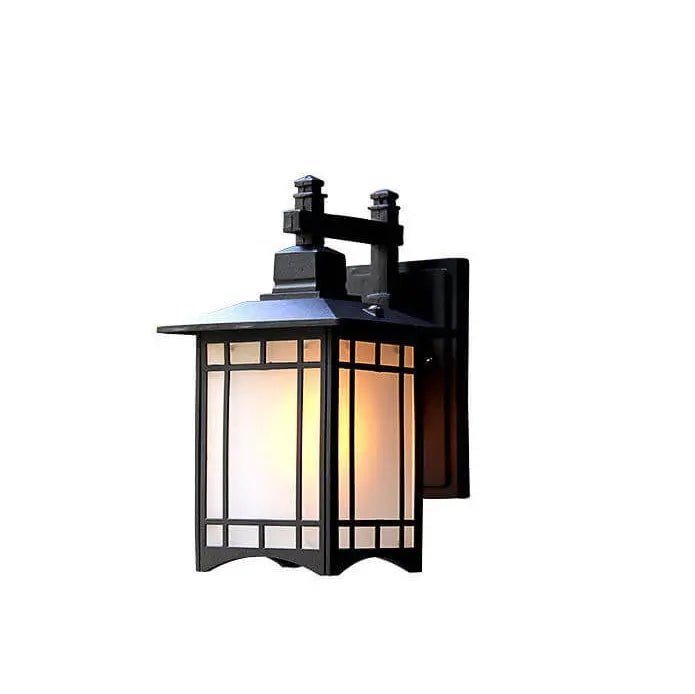 Modern Waterproof Solar Aluminum Chinese Pavilion Shape 1-Light Wall Sconce Lamp Cuvalon