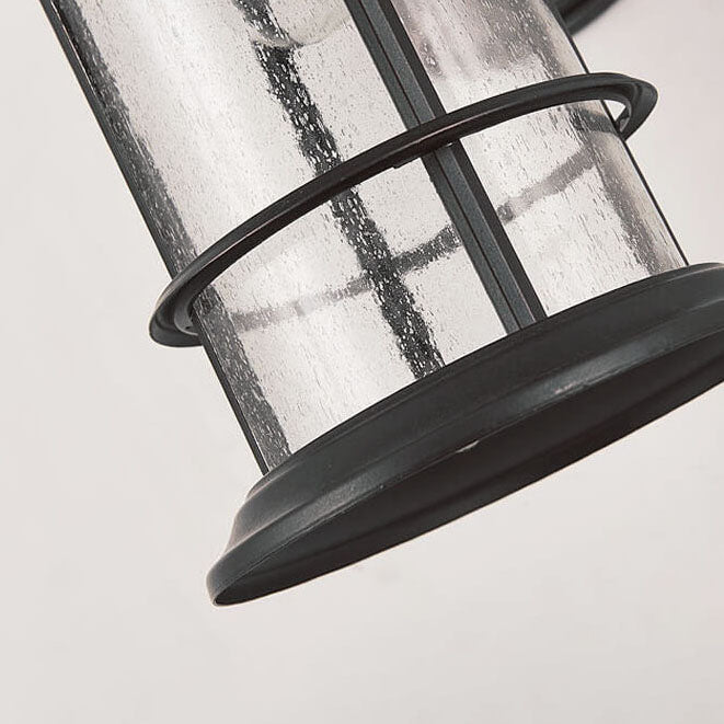 Industrial Vintage Bubble Glass Column 1-Light Outdoor Waterproof Wall Sconce Lamp Cuvalon