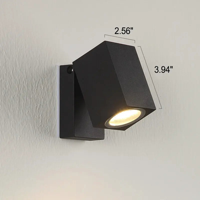 Modern Outdoor Waterproof Square Spotlight Adjustable Angle LED Garden Wall Sconce Lamp Cuvalon