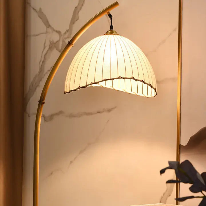 Retro Zen Simulation Bamboo Pole 1-Light Standing Floor Lamp Cuvalon