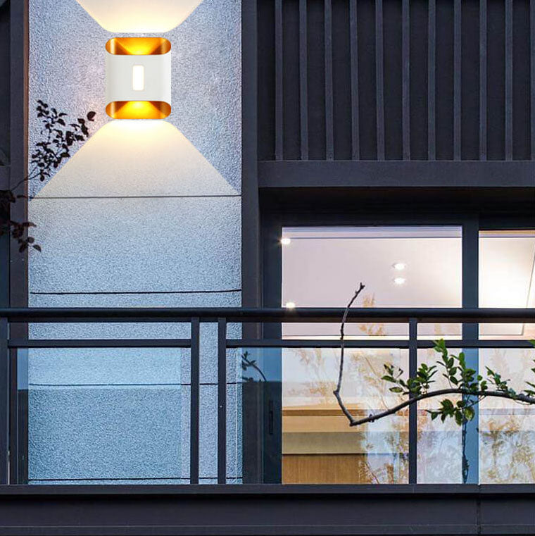 Modern Aluminum Lens Outdoor Waterproof Patio LED Wall Sconce Lamp Cuvalon