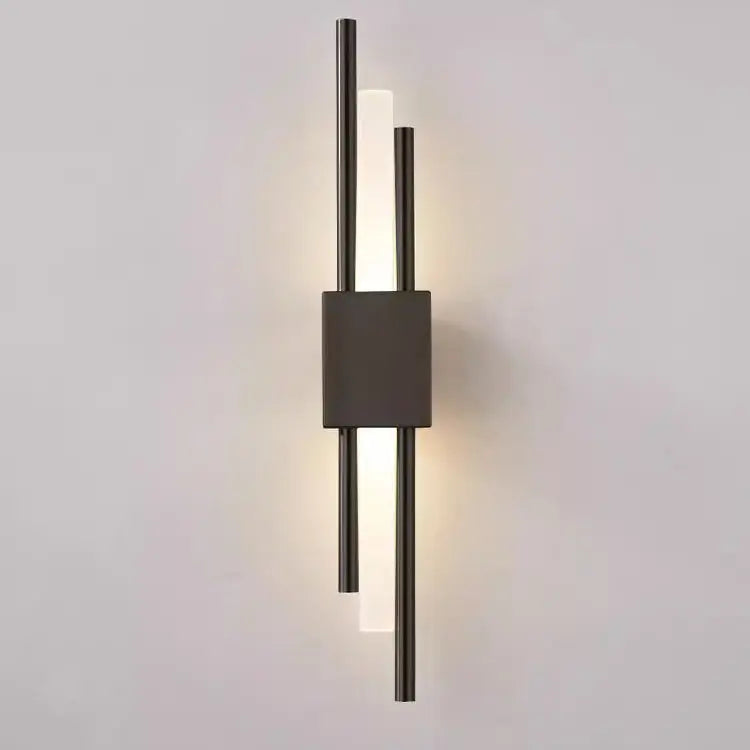 Modern Minimalist Iron Acrylic Strip LED Wall Sconce Lamp For Bedside Cuvalon