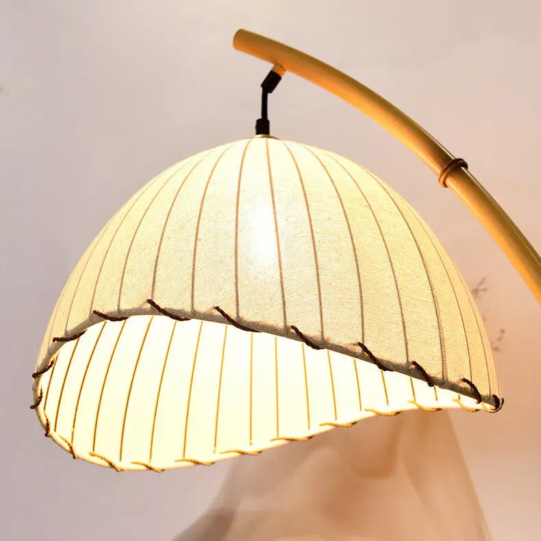 Retro Zen Simulation Bamboo Pole 1-Light Standing Floor Lamp Cuvalon
