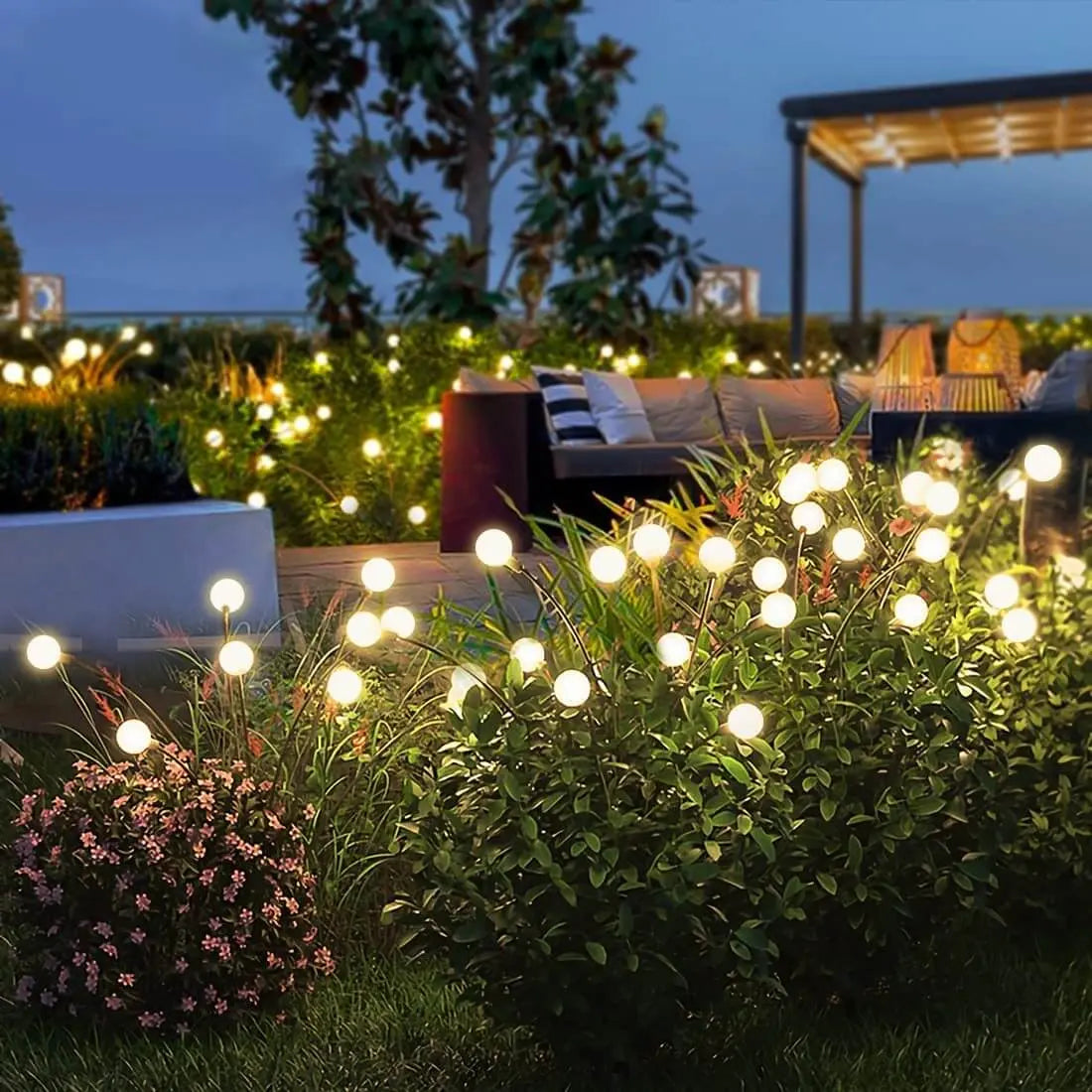 Modern Decorative Solar Firefly Waterproof ABS LED Lawn Insert Ground Outdoor Landscape Lighting Cuvalon