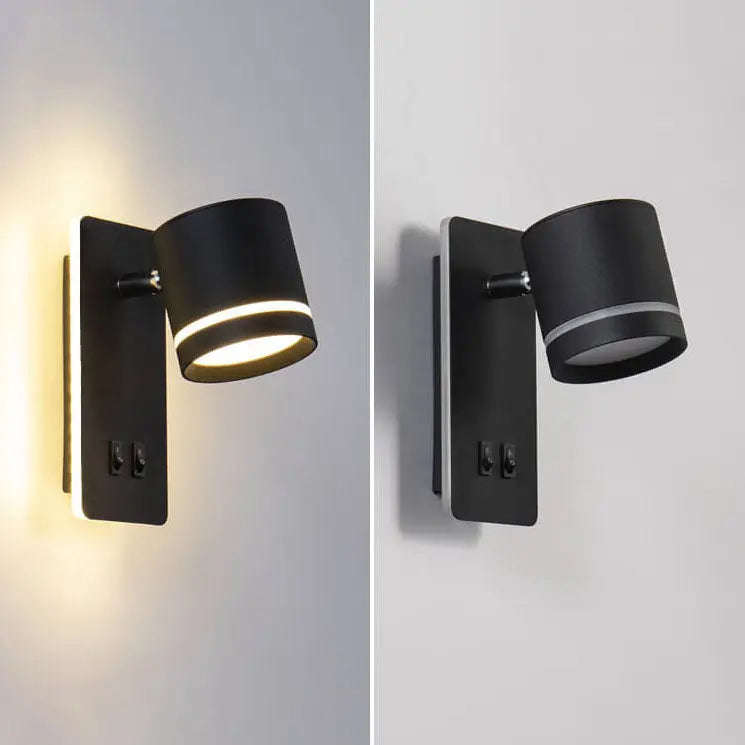 Nordic Minimalist Square Spotlight Rotatable LED Reading Wall Sconce Lamp Cuvalon