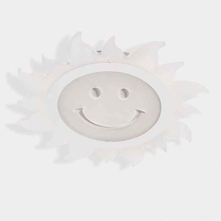 Creative Cartoon Smiley Sun LED Flush Mount Ceiling Light Cuvalon