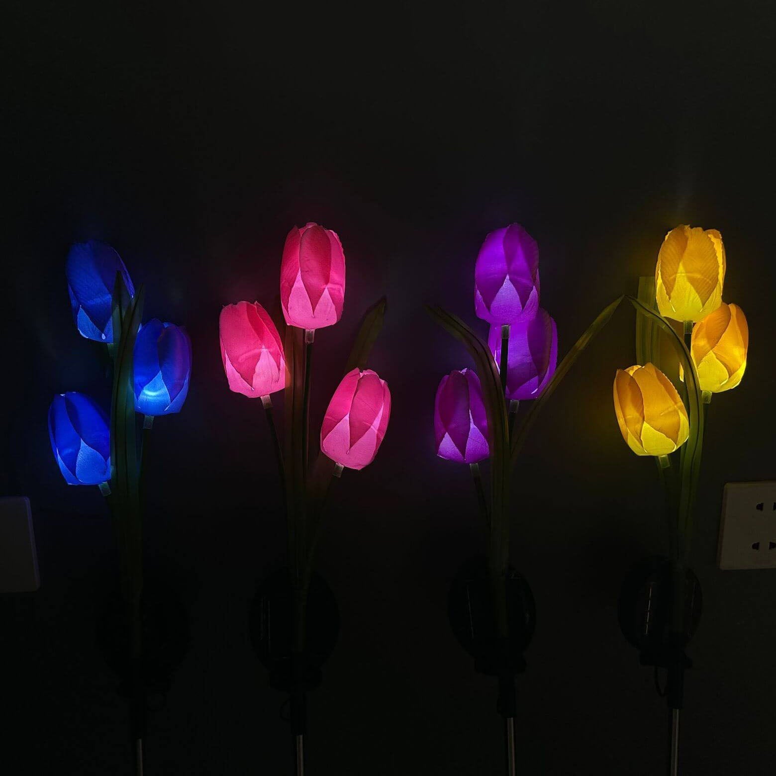 Outdoor Solar Tulip LED Waterproof Lawn Ground Decorative Insert Landscape Light Cuvalon