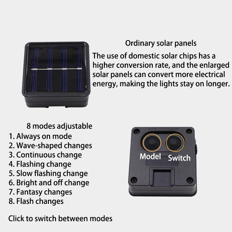 Modern Art Deco Solar Waterproof Fabric Lantern Ball LED String Lights Outdoor Landscape Lights For Outdoor Patio Cuvalon
