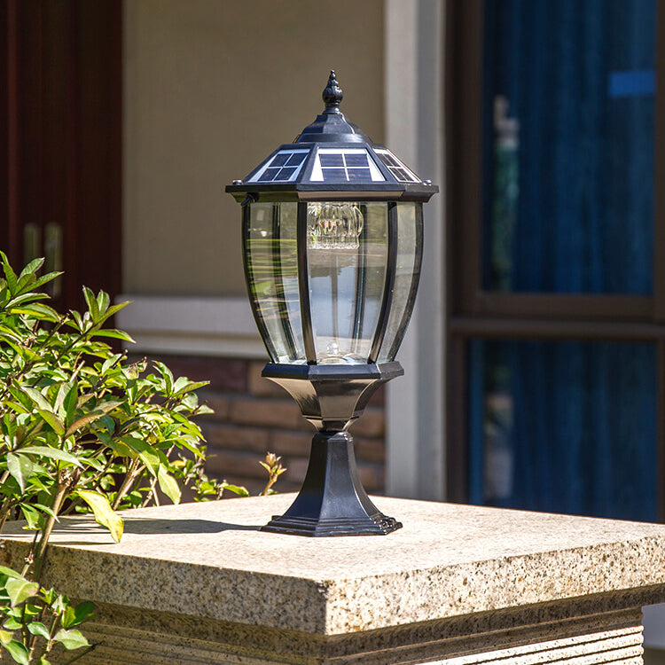 Outdoor Solar Waterproof Aluminum Glass 1-Light Lawn Landscape Light Cuvalon