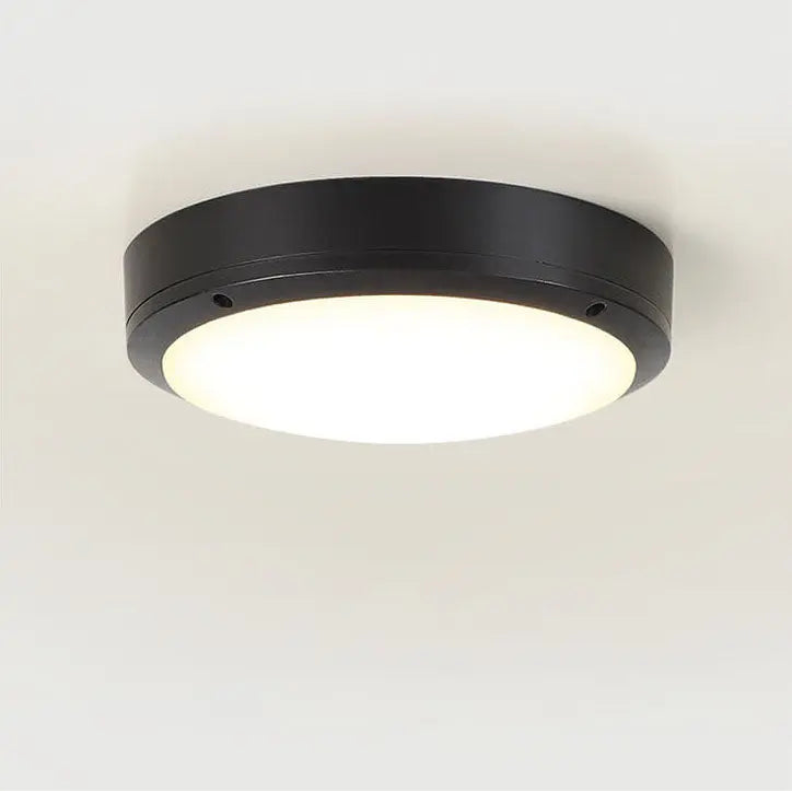 Simple Outdoor Waterproof Aluminum Round LED Flush Mount Ceiling Light Cuvalon