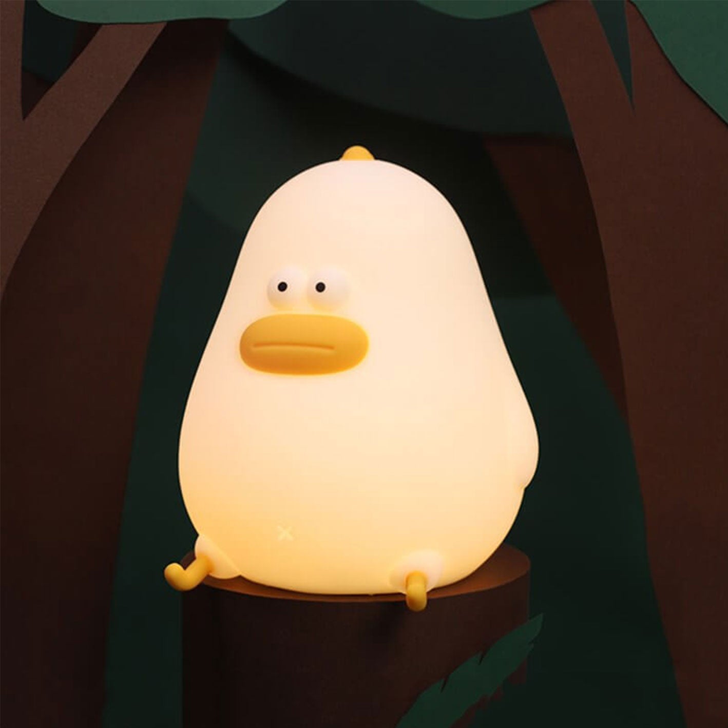 Cartoon LED Silicone Chick Night Light USB Table Lamp Cuvalon