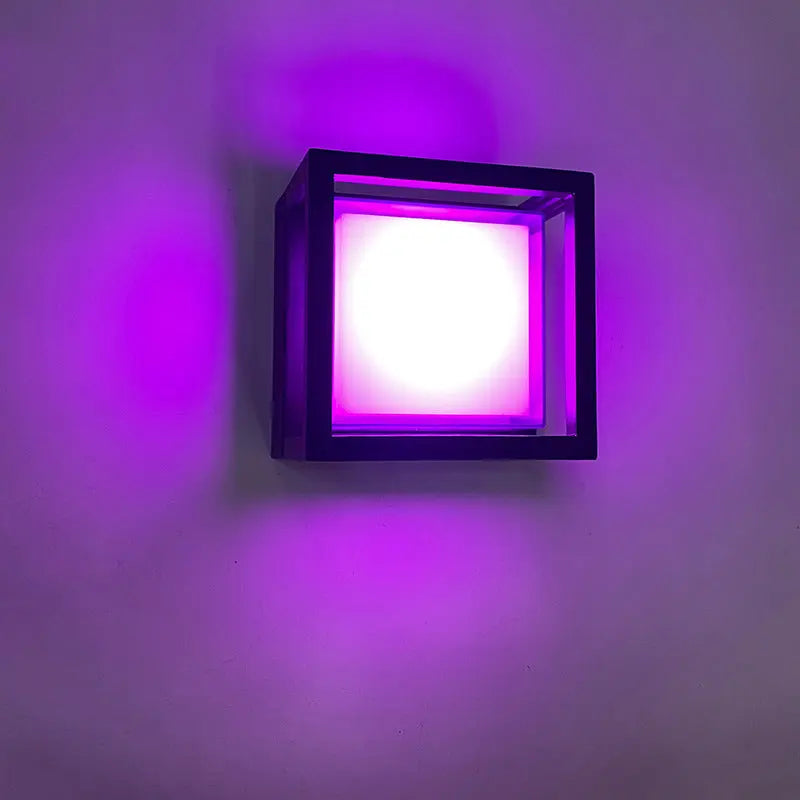 Modern Minimalist Waterproof Square Aluminum Acrylic LED Outdoor Wall Sconce Lamp For Garden Cuvalon