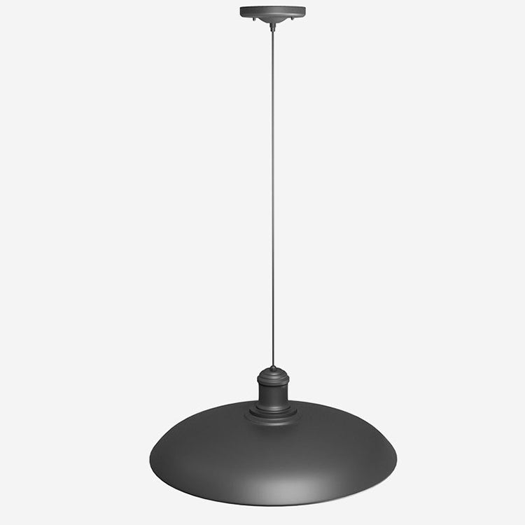Contemporary Scandinavian Waterproof Carbonized Steel Round 1-Light Pendant Light For Outdoor Patio Cuvalon
