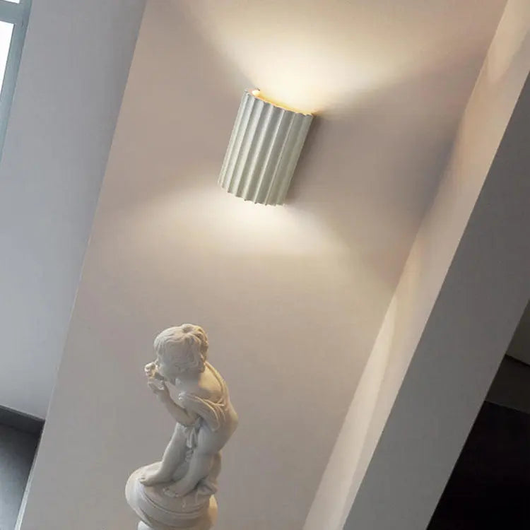 Contemporary Nordic Resin Tiles 2-Light Wall Sconce Lamp For Bedroom Cuvalon