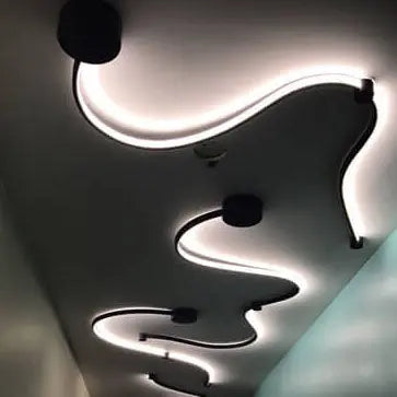 Modern Long Aluminum Snake Shaped 1-Light Curved LED Wall Sconce Lamp Cuvalon