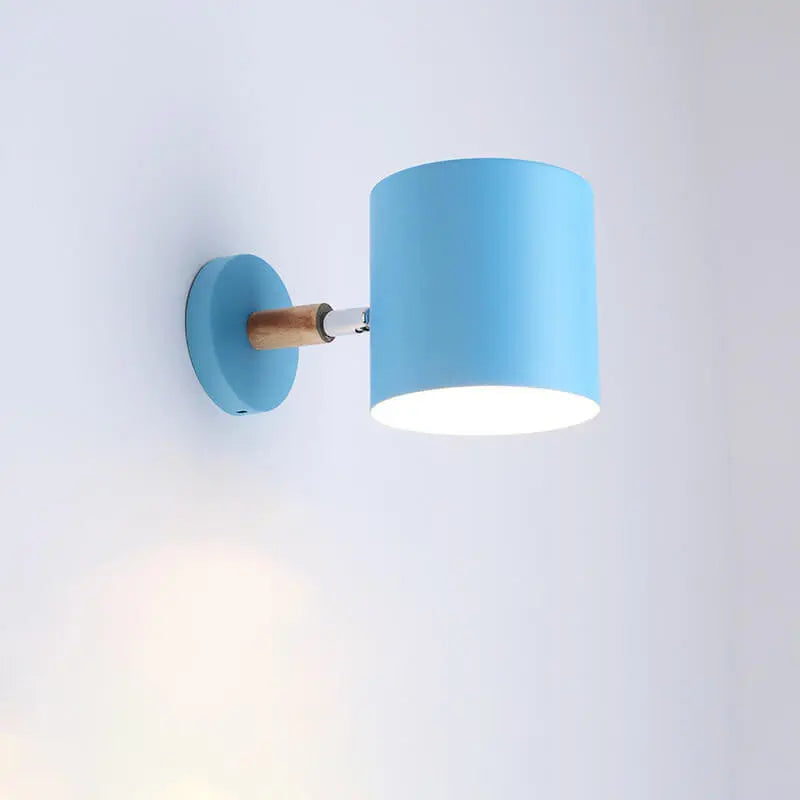 Nordic Macaron Cylinder Rotatable 1-Light Wall Sconce Lamps Cuvalon